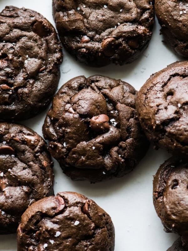 Mexican hot chocolate cookies made with chocolate chips.