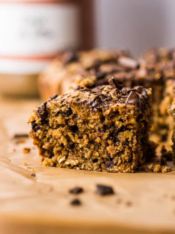 Café de Olla Chocolate Oat Bars on a table.