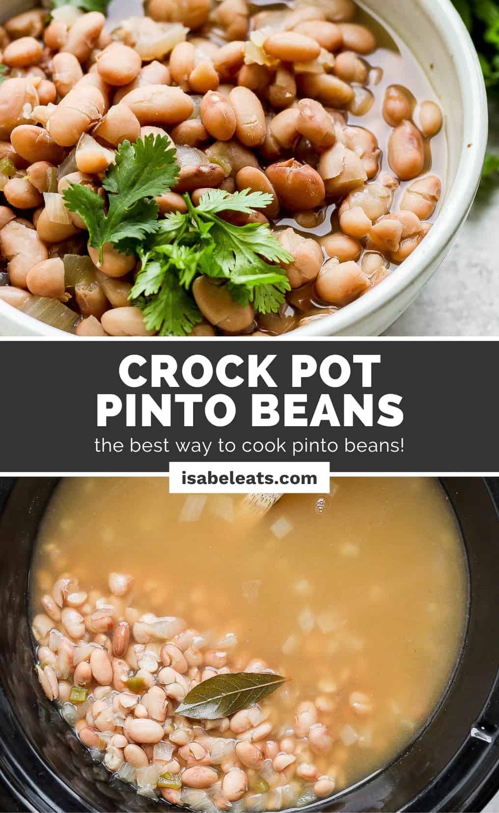 Crock Pot Pinto Beans - Isabel Eats