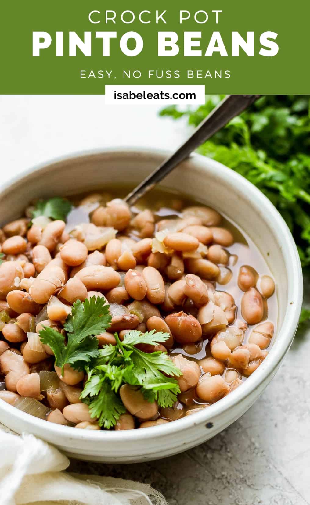 Crock Pot Pinto Beans - Isabel Eats