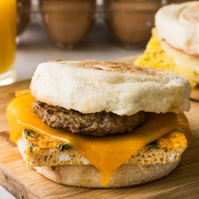Waffle Iron Breakfast Sandwich {250 Calories} - Health Beet