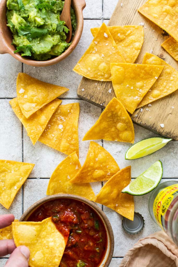 Homemade Tortilla Chips - Isabel Eats