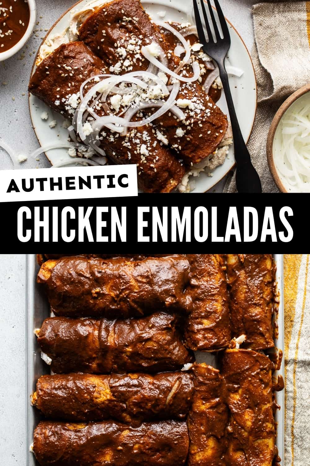 Enmoladas (Chicken Mole Enchiladas)