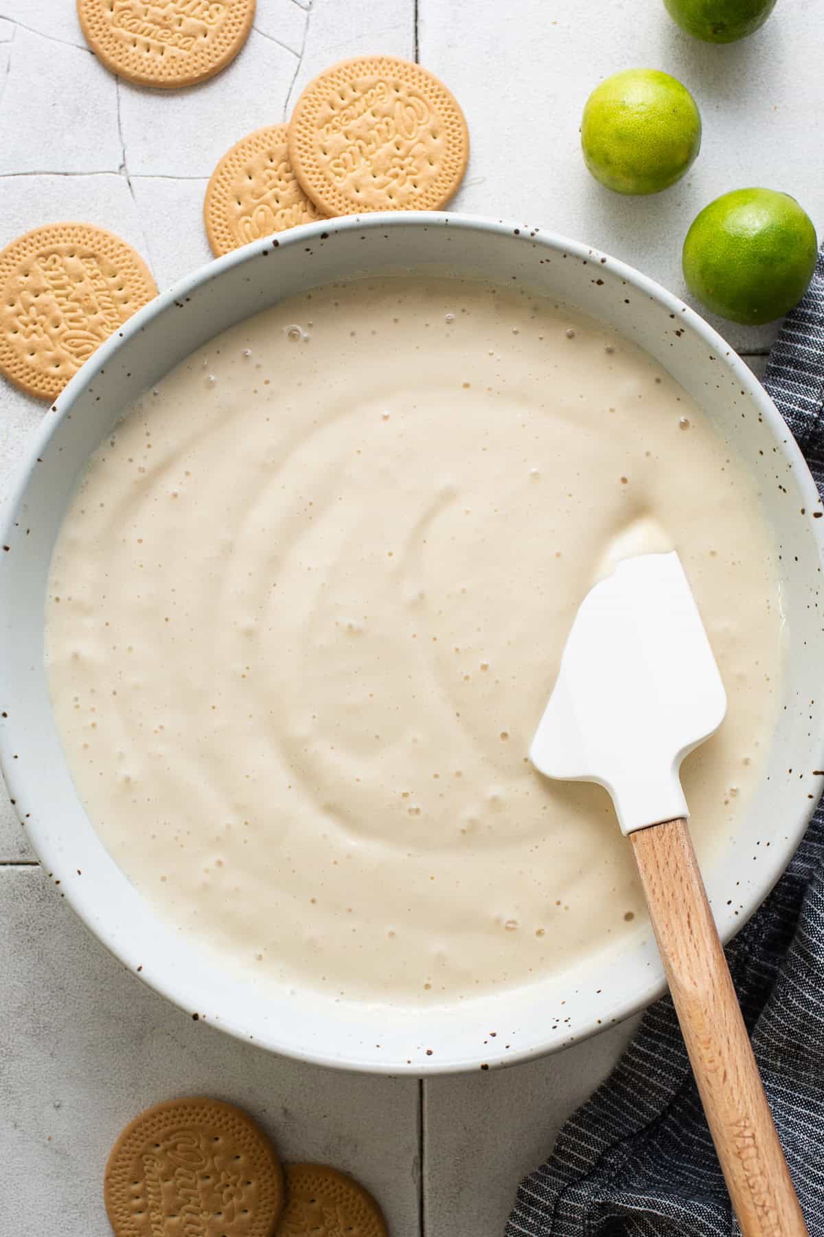 Mixed all wet ingredients into a bowl to make the key lime mixture