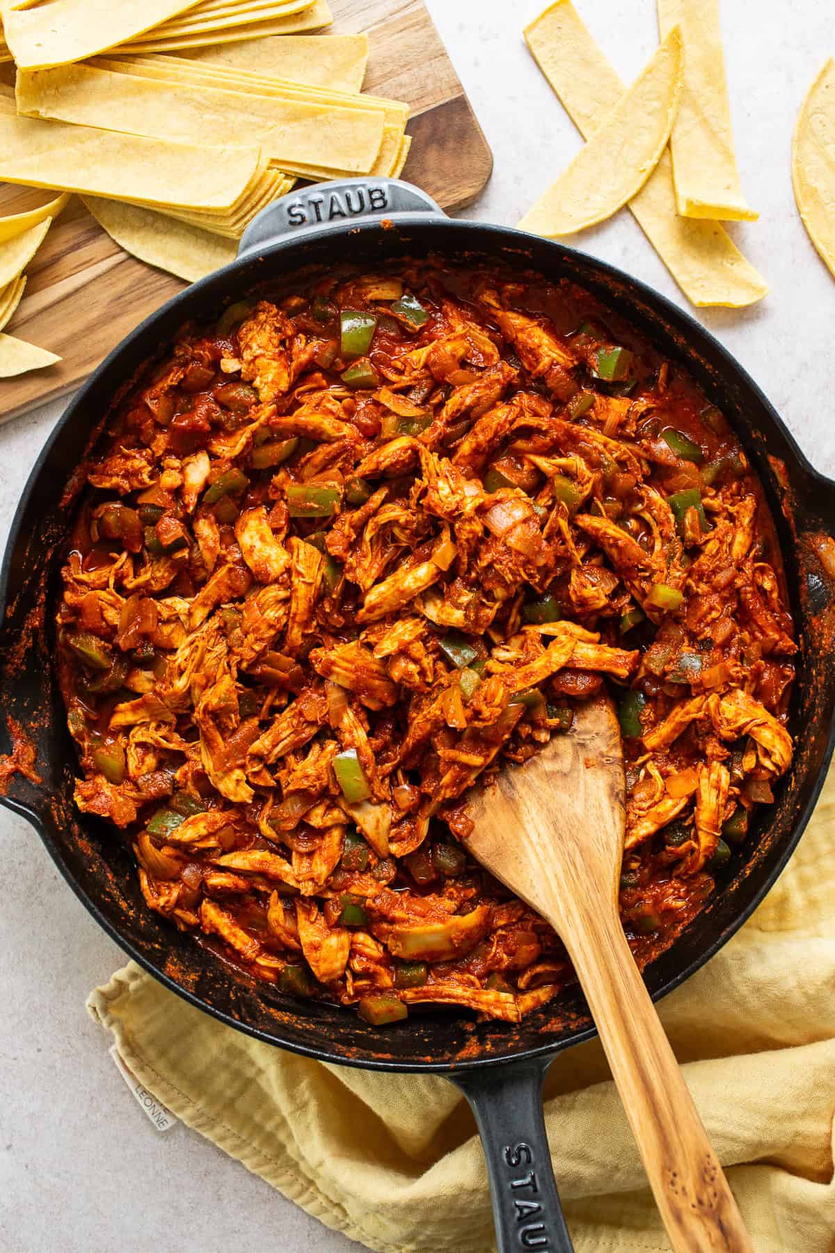 In a skillet mix together all ingredients for chicken mixture.